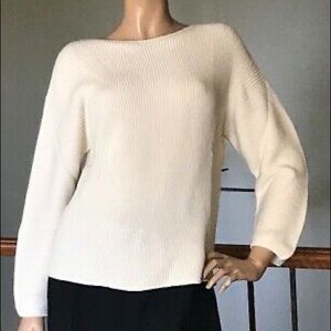 Uniqlo 3D knit ribbed sweater in Off White